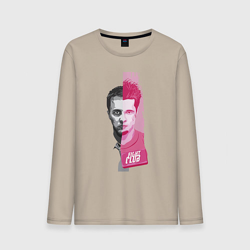 Мужской лонгслив Fight CluВ / Миндальный – фото 1