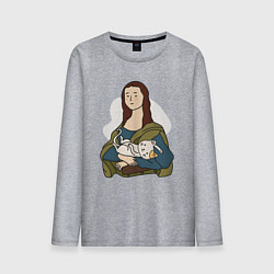 Лонгслив хлопковый мужской Кото Лиза, цвет: меланж