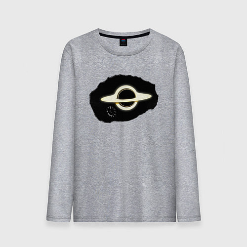 Мужской лонгслив Interstellar black hole / Меланж – фото 1