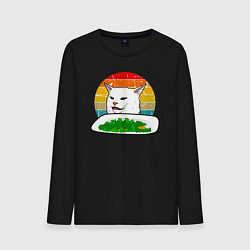 Мужской лонгслив Кот не веган