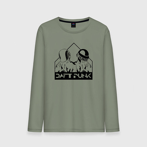 Мужской лонгслив Дафт панк / Авокадо – фото 1
