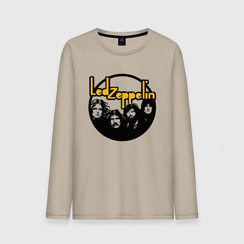 Мужской лонгслив Led Zeppelin Лед Зеппелин / Миндальный – фото 1