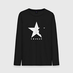 Лонгслив хлопковый мужской David bowie,, цвет: черный