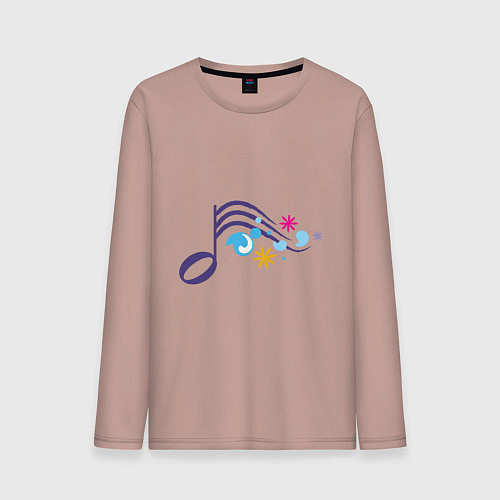 Мужской лонгслив FreeDom On-Line World без надписи / Пыльно-розовый – фото 1