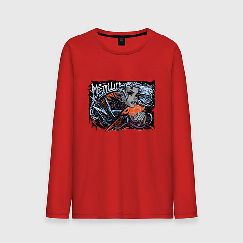 Мужской лонгслив Metallica Denver Playbill / Красный – фото 1