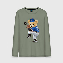 Мужской лонгслив МИШКА БЕЙСБОЛИСТ