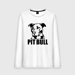 Лонгслив хлопковый мужской Pit Bull Power, цвет: белый