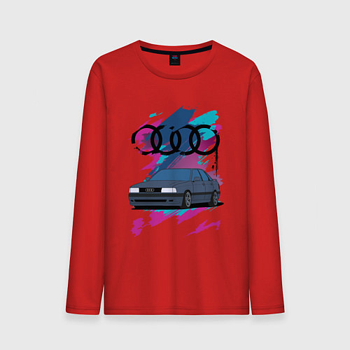 Мужской лонгслив Audi 8090 / Красный – фото 1
