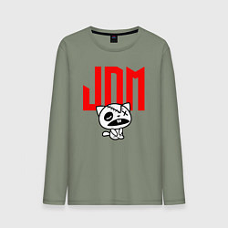 Лонгслив хлопковый мужской JDM Kitten-Zombie Japan, цвет: авокадо
