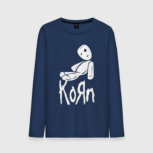 Мужской лонгслив Korn КоРн / Тёмно-синий – фото 1