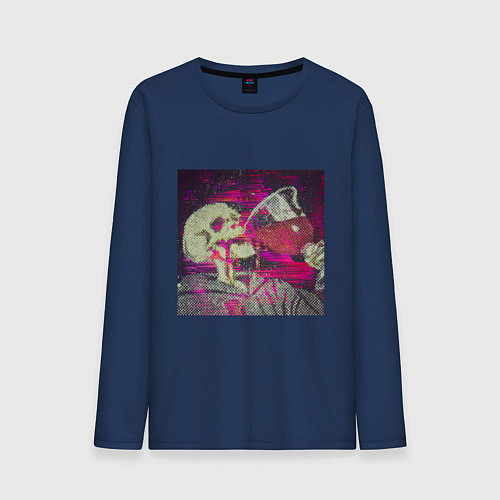 Мужской лонгслив DEVIL STALKIN / Тёмно-синий – фото 1
