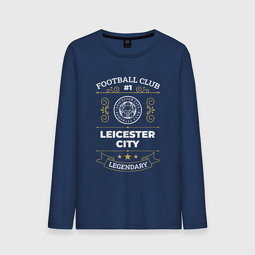Мужской лонгслив Leicester City FC 1 / Тёмно-синий – фото 1