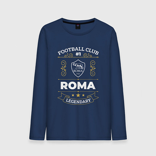 Мужской лонгслив Roma FC 1 / Тёмно-синий – фото 1