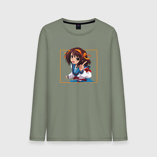 Мужской лонгслив Харухи art / Авокадо – фото 1