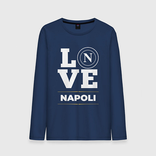 Мужской лонгслив Napoli Love Classic / Тёмно-синий – фото 1