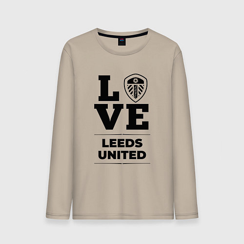 Мужской лонгслив Leeds United Love Классика / Миндальный – фото 1