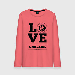 Лонгслив хлопковый мужской Chelsea Love Классика, цвет: коралловый