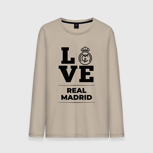 Мужской лонгслив Real Madrid Love Классика / Миндальный – фото 1