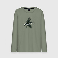 Лонгслив хлопковый мужской Logo Ozark, цвет: авокадо