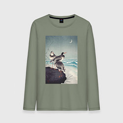 Лонгслив хлопковый мужской Snipes at the Shore, цвет: авокадо