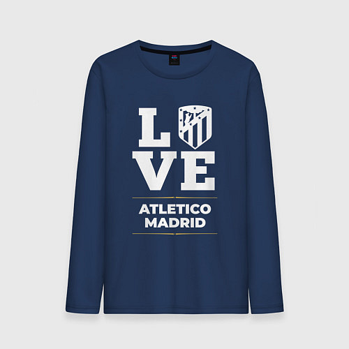 Мужской лонгслив Atletico Madrid Love Classic / Тёмно-синий – фото 1