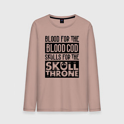 Мужской лонгслив Девиз последователей Кхорна для светлого фона