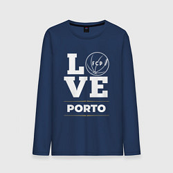 Лонгслив хлопковый мужской Porto Love Classic, цвет: тёмно-синий