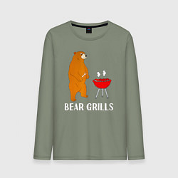 Лонгслив хлопковый мужской Bear Grills Беар Гриллс, цвет: авокадо