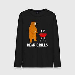Лонгслив хлопковый мужской Bear Grills Беар Гриллс, цвет: черный