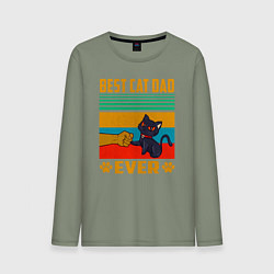 Мужской лонгслив Лучший кошачий батя на свете