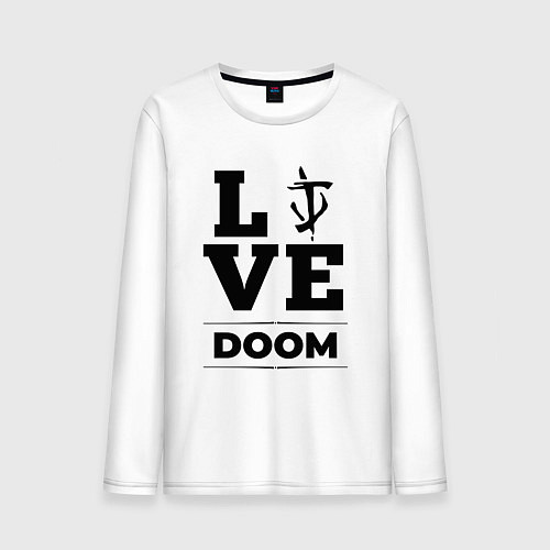 Мужской лонгслив Doom Love Classic / Белый – фото 1