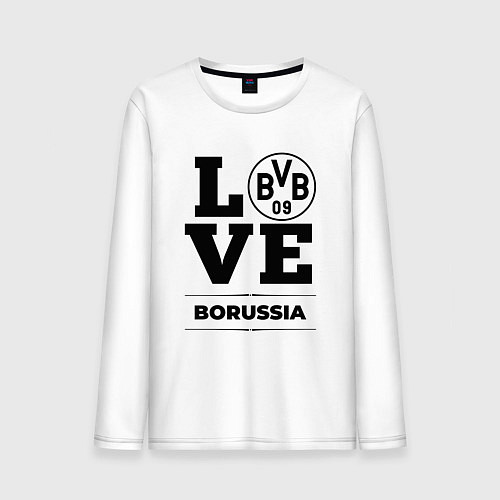 Мужской лонгслив Borussia Love Классика / Белый – фото 1