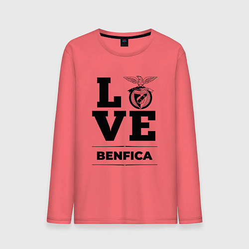 Мужской лонгслив Benfica Love Классика / Коралловый – фото 1