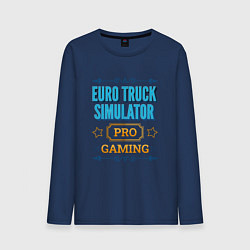 Лонгслив хлопковый мужской Игра Euro Truck Simulator PRO Gaming, цвет: тёмно-синий