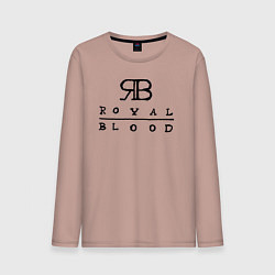 Лонгслив хлопковый мужской RB Royal Blood, цвет: пыльно-розовый