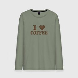 Мужской лонгслив I love coffee!