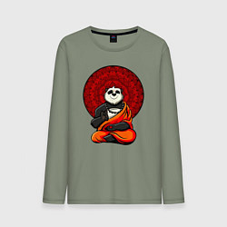 Мужской лонгслив Медитация панды Дзен