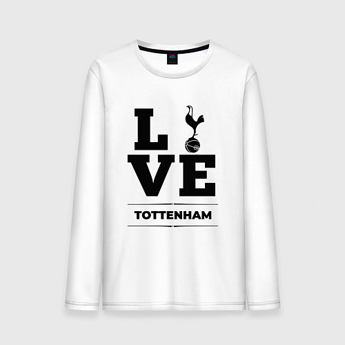 Мужской лонгслив Tottenham Love Классика / Белый – фото 1