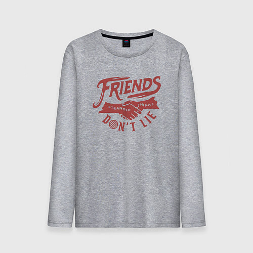 Мужской лонгслив ДРУЗЬЯ НЕ ЛГУТ FRIENDS DONT LIE ST / Меланж – фото 1