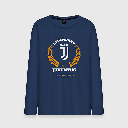 Мужской лонгслив Лого Juventus и надпись Legendary Football Club / Тёмно-синий – фото 1