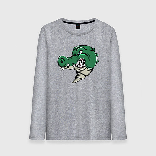 Мужской лонгслив Злой Крокодил / Меланж – фото 1