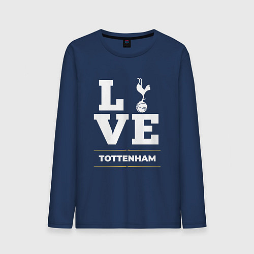 Мужской лонгслив Tottenham Love Classic / Тёмно-синий – фото 1