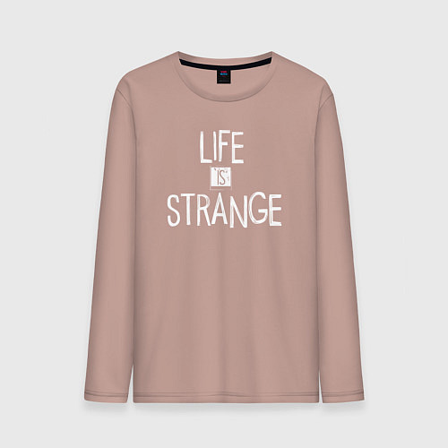 Мужской лонгслив Life Is Strange - лого / Пыльно-розовый – фото 1