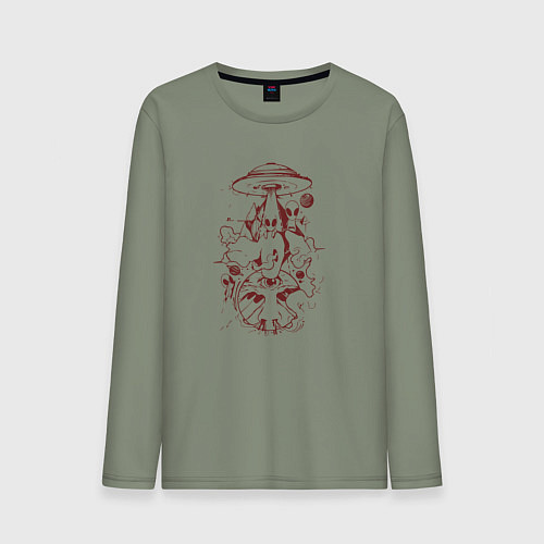 Мужской лонгслив Инопланетяне Нло / Авокадо – фото 1