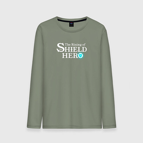 Мужской лонгслив The Rising of the Shield Hero logo white color / Авокадо – фото 1