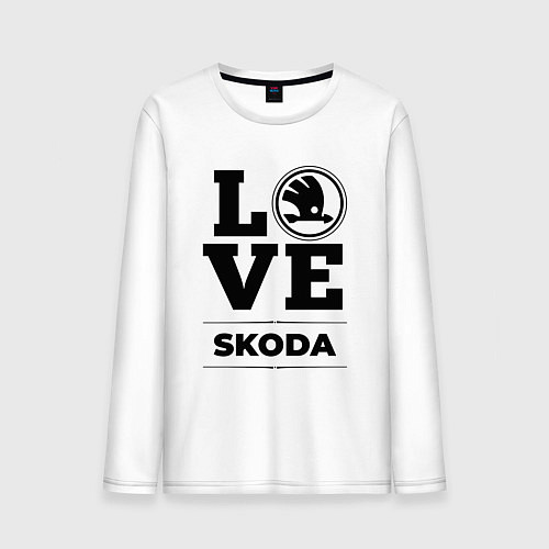 Мужской лонгслив Skoda Love Classic / Белый – фото 1