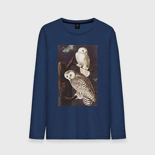 Мужской лонгслив Snowy Owl Сова / Тёмно-синий – фото 1