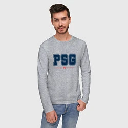 Лонгслив хлопковый мужской PSG FC Classic, цвет: меланж — фото 2
