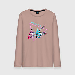 Лонгслив хлопковый мужской Лас Вегас Невада, цвет: пыльно-розовый