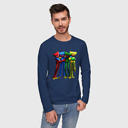 Лонгслив хлопковый мужской GAME POPPY PLAYTIME Mini Huggies, цвет: тёмно-синий — фото 2